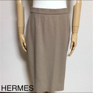 エルメス(Hermes)の正規品 エルメス ウール100% スカート(ひざ丈スカート)