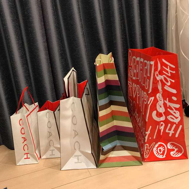 COACH(コーチ)のショッパー☆COACH☆大中小8枚セット レディースのバッグ(ショップ袋)の商品写真