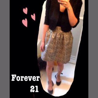 フォーエバートゥエンティーワン(FOREVER 21)のf21♡ゴールドワンピ(ひざ丈ワンピース)