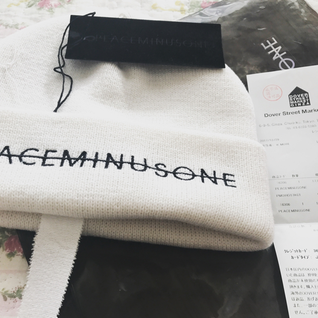 正規品☆ PEACEMINUSONE KNIT 白ニット帽子