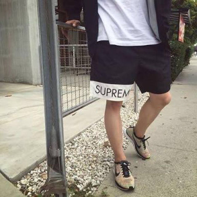 Supreme Banner Water Short Black