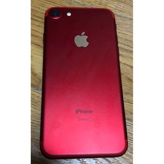 アップル(Apple)の【Apple Care+】 iPhone7 RED 128GB☆SIMフリー(スマートフォン本体)