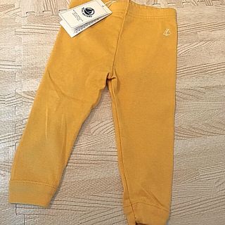 プチバトー(PETIT BATEAU)のプチバトー 17AW カルソン マスタードイエロー 12m 新品タグ付き(パンツ)