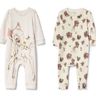 ベビーギャップ(babyGAP)のDisneyBambi グラフィックボディーオール& カバーオール ホワイト(カバーオール)