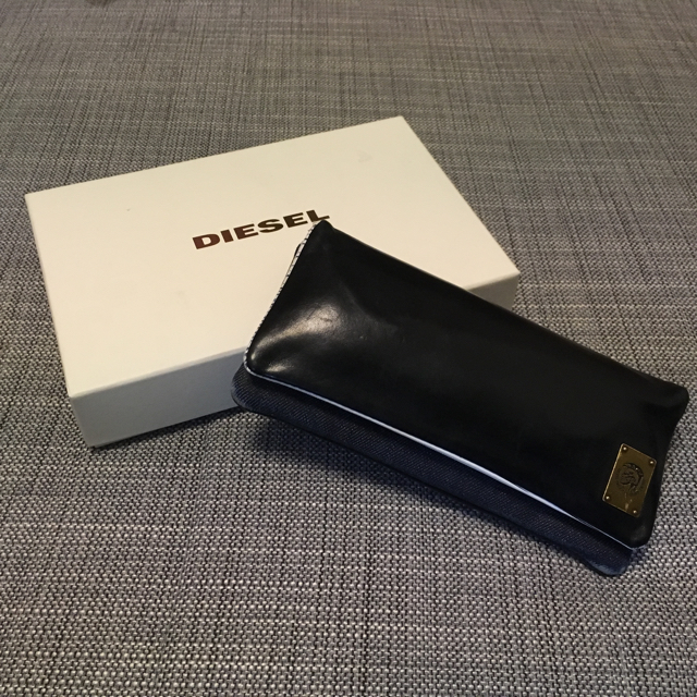 DIESEL 長財布 財布 メンズ ホースレザー×デニム 超希少