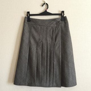 バーニーズニューヨーク(BARNEYS NEW YORK)のCIVIDINI♡グレンチェックのデザイン巻きスカート(ひざ丈スカート)