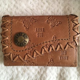 アナスイ(ANNA SUI)のちょまジローさま専用♡カードケース キャメル(名刺入れ/定期入れ)