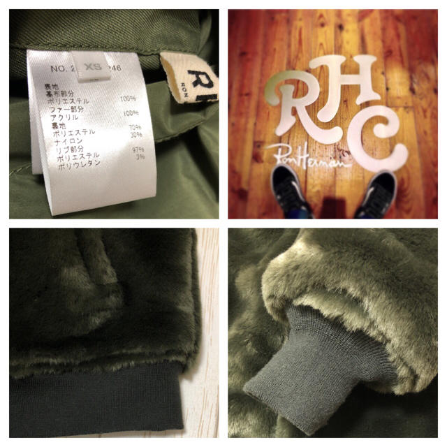 一度着用のみ☆極美品☆新作☆RHC ロンハーマン☆エコファー 一度着用のみ☆極美品☆新作☆RHC ロンハーマン☆エコファー