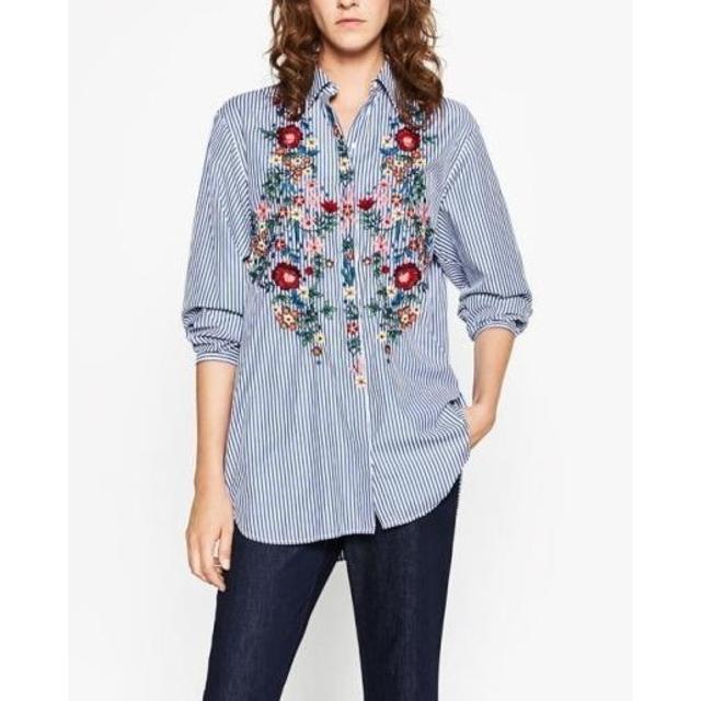 クオリティ高い！！【ZARA】一気に今っぽ感出る♡「刺繍ブラウス