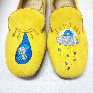 ナンバートゥエンティワン(No. 21)のお値下げ◎NUMBER　TWENTY-ONE♡新品未使用！刺繍フラットシューズ(スリッポン/モカシン)