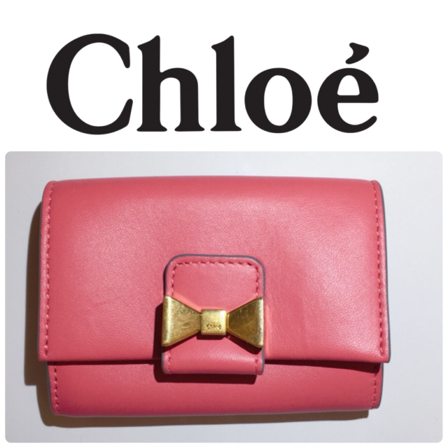 【新品未使用】chloe クロエ ボビー リボン ミニ財布 カードケース