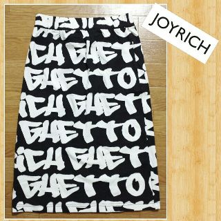 ジョイリッチ(JOYRICH)のJOY RICH ジョイリッチ ロゴプリント スカート Mサイズ 美品(ひざ丈スカート)