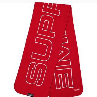 シュプリーム(Supreme)のPolartec Logo Scarf 赤(バンダナ/スカーフ)