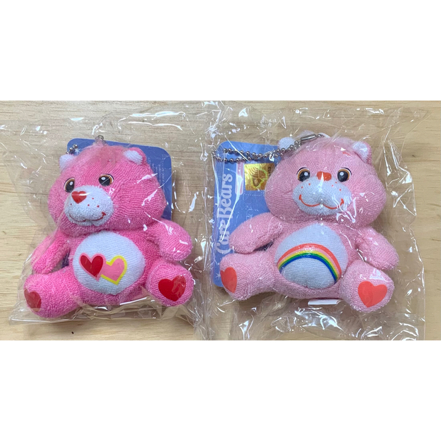 CareBears(ケアベア)のケアベア☆新品☆パイル地☆ぬいぐるみ☆キーチェーン☆2点セット エンタメ/ホビーのおもちゃ/ぬいぐるみ(キャラクターグッズ)の商品写真