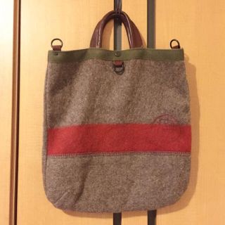 ルートート(ROOTOTE)のルートート*代官山ギャラリー限定品*高級ライン*ウール×本革トート👜男女兼用(トートバッグ)