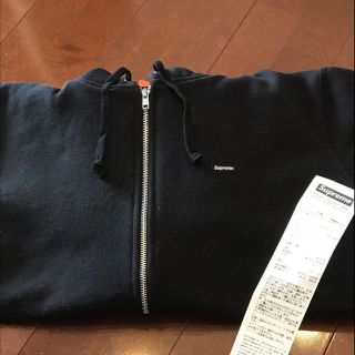 シュプリーム(Supreme)のSupreme  small box Zipup Sweatshirt/黒/M(パーカー)