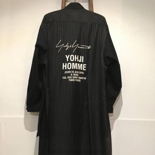 ヨウジヤマモト 18ss ストライプ スタッフ シャツ コート