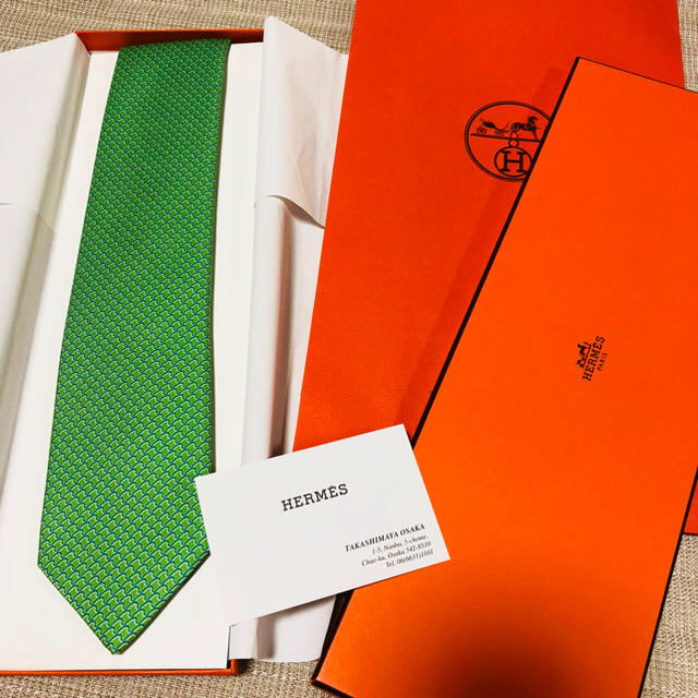 Hermes(エルメス)のエルメス ネクタイ 新品未使用 グリーン メンズのファッション小物(ネクタイ)の商品写真