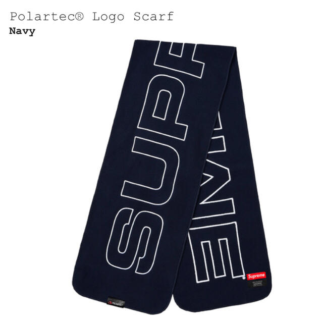 Supreme(シュプリーム)の【最安値】Polartec® Logo Scarf ネイビー  メンズのファッション小物(バンダナ/スカーフ)の商品写真