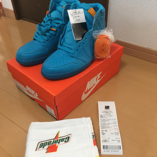 NIKE(ナイキ)の28cm nike gatorade jordan 1 high blue メンズの靴/シューズ(スニーカー)の商品写真