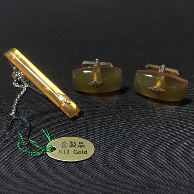 k18 ネクタイピン カフスボタン セット 未使用 美品 値下げ 18金.の通販 by UMEVAYAS's shop｜ラクマ