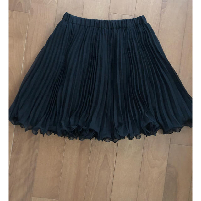 FRAY I.D(フレイアイディー)のFRAY I.D フレイアイディー/シフォンプリーツスカート 裾フリル 黒 レディースのスカート(ミニスカート)の商品写真
