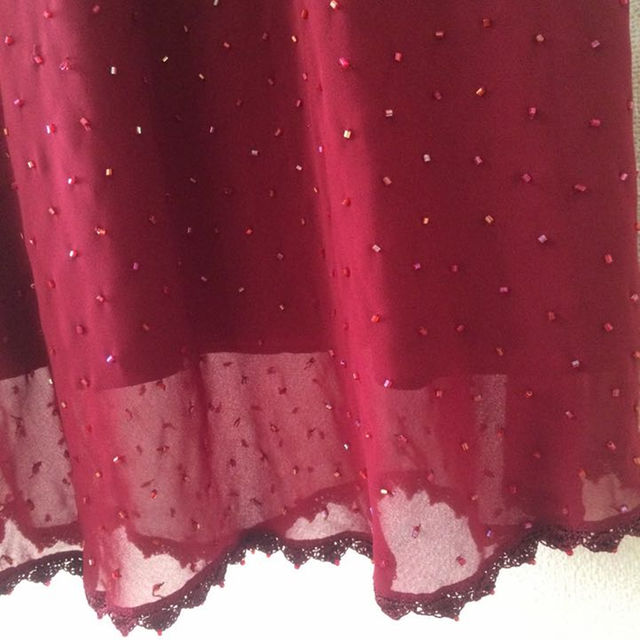 ワインレッドのロングドレス レディースのフォーマル/ドレス(その他ドレス)の商品写真