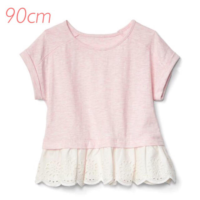 babyGAP(ベビーギャップ)の【まあママ♡様専用】新品 babygap♡アイレット ペプラムトップス 90 キッズ/ベビー/マタニティのキッズ服女の子用(90cm~)(Tシャツ/カットソー)の商品写真