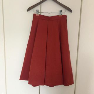 ザラ(ZARA)のZARA ザラ テラコッタ オレンジ ミディスカート(ひざ丈スカート)