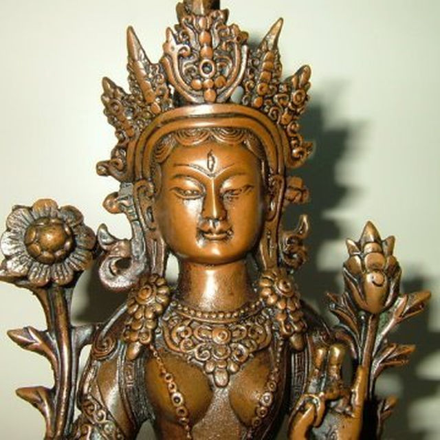 珍品 銅細工 チベット般若仏母 無限福徳をご利益に 仏教美術 仏像