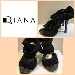 ダイアナ(DIANA)のダイアナ♡ブラックシフォン ストラップ サンダル♡(サンダル)