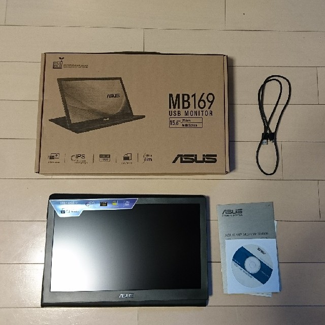 ASUS(エイスース)のゆさ様専用☆ASUS MB169B+ モニター ほぼ未使用 スマホ/家電/カメラのPC/タブレット(ディスプレイ)の商品写真