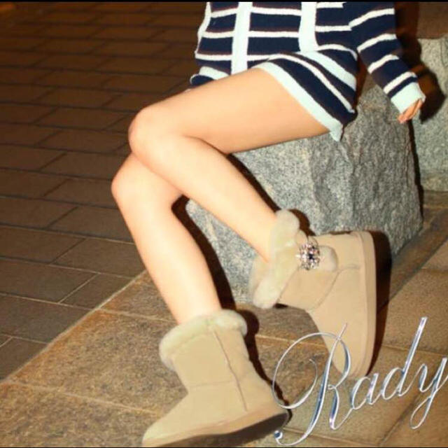 Rady(レディー)のRady サイドビジュームートン レディースの靴/シューズ(ブーツ)の商品写真