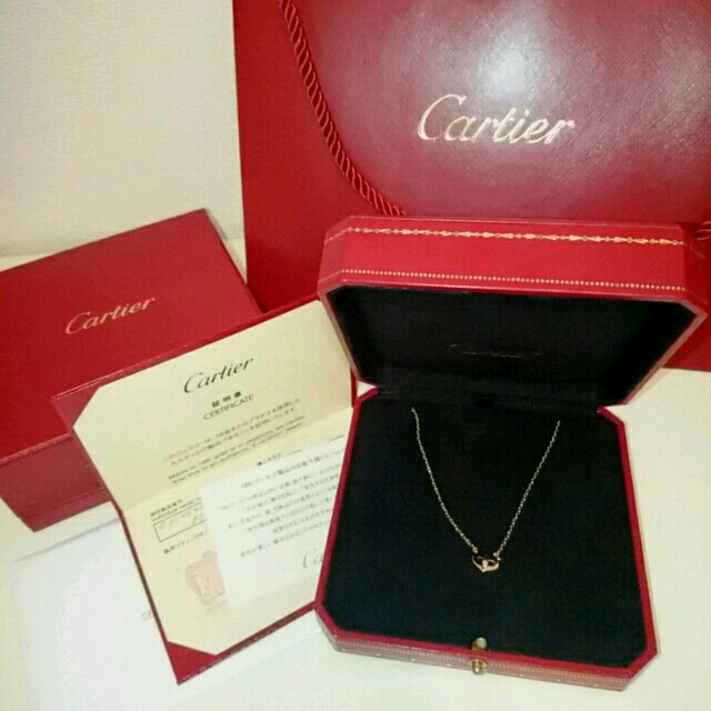 Cartier(カルティエ)のアイスクリーム様ご専用  ★Cartier★Cハート PGダイヤネックレス レディースのアクセサリー(ネックレス)の商品写真