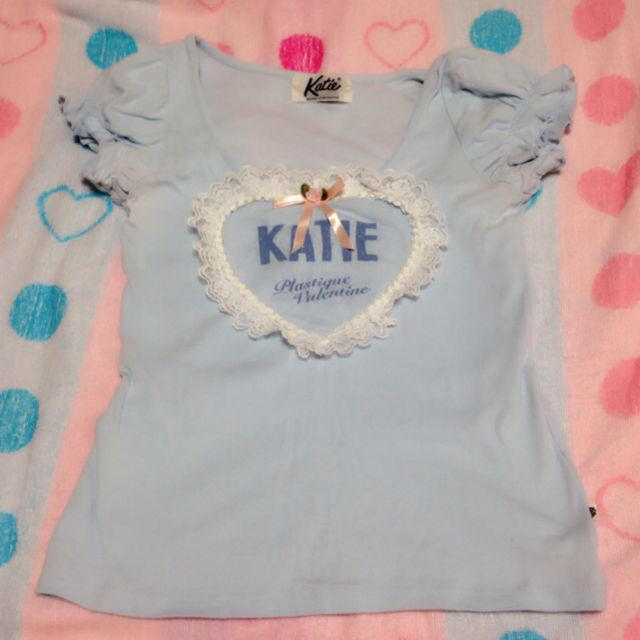 Katie(ケイティー)の ͛♡̷ ͛ミルキーブルー ͛♡̷ ͛ レディースのトップス(Tシャツ(半袖/袖なし))の商品写真
