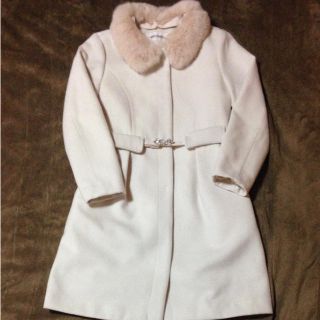 ミッシュマッシュ(MISCH MASCH)の美品【MISCH MASCH】ラビットファー付きロングコート♡(ロングコート)