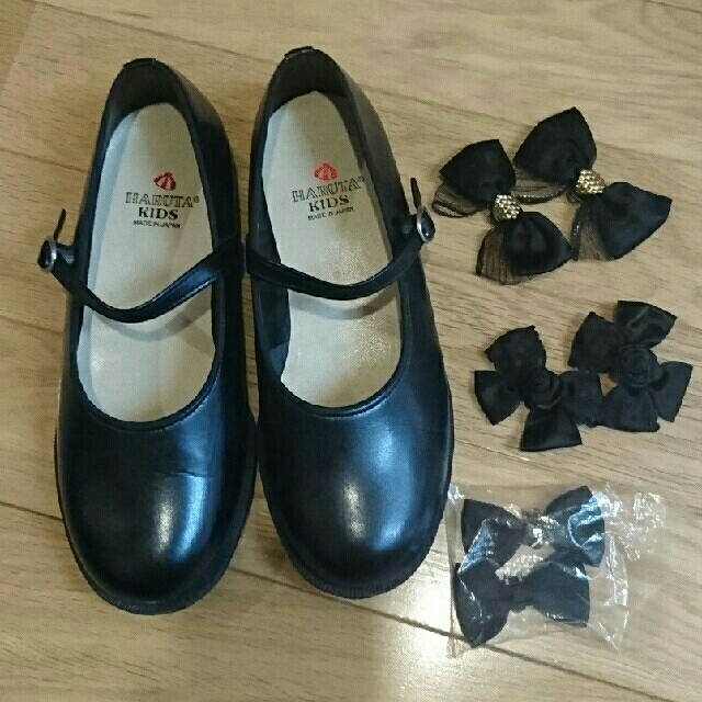 HARUTA(ハルタ)のフォーマルシューズ 黒 キッズ/ベビー/マタニティのキッズ靴/シューズ(15cm~)(フォーマルシューズ)の商品写真