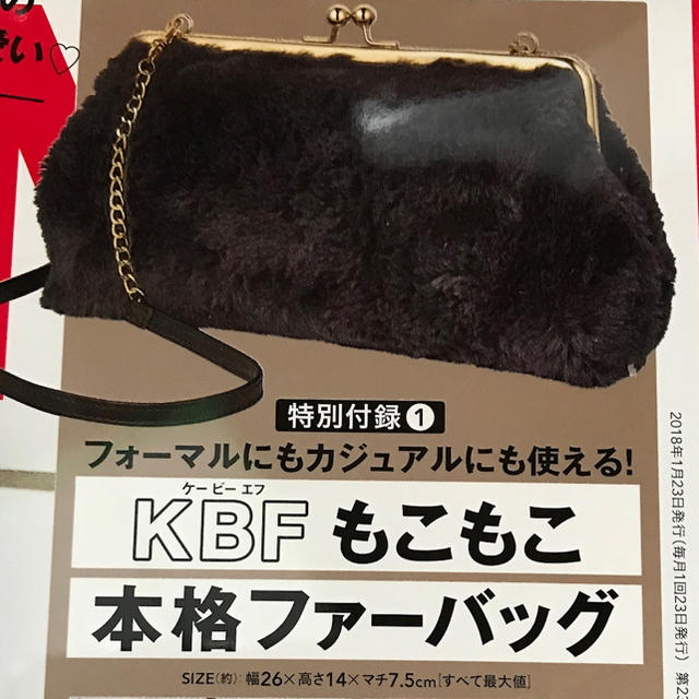 KBF(ケービーエフ)の訳あり★ワンコイン KBF もこもこファーバッグ レディースのバッグ(クラッチバッグ)の商品写真