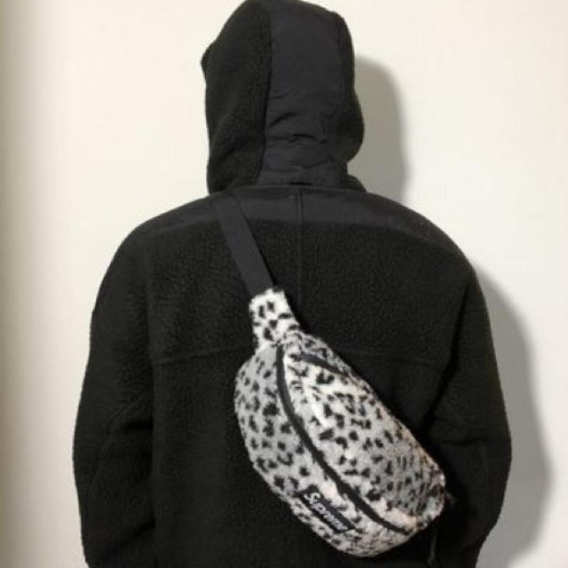 supreme Leopard Fleece Waist Bag