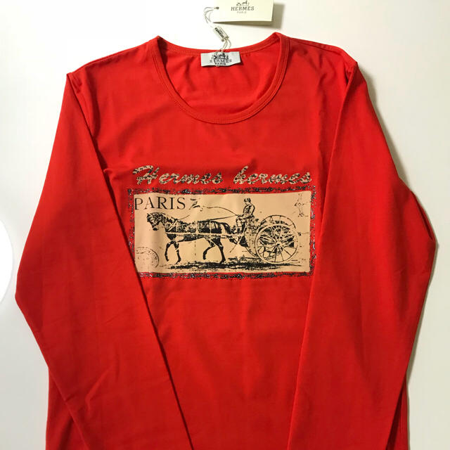 Hermes - HERMES エルメス Tシャツ・カットソー M 白x紺(総柄) 【古着