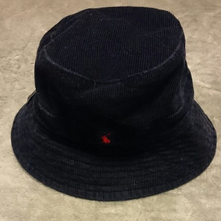 ラルフローレン(Ralph Lauren)のラルフローレン コーデュロイ 帽子 クリーニング済  紺(帽子)