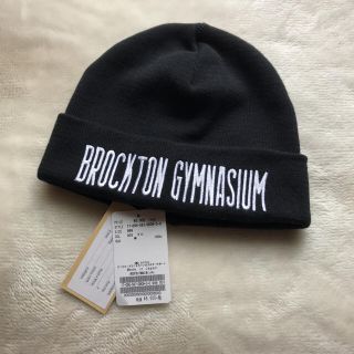 ドゥーズィエムクラス(DEUXIEME CLASSE)の【新品】BROCKTON GYMNASIUM コットンニットキャップ 黒(ニット帽/ビーニー)