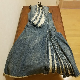 希少 人気 ジュンヤワタナベ ドッキング再構築デニム 半袖 ドレス ワンピース