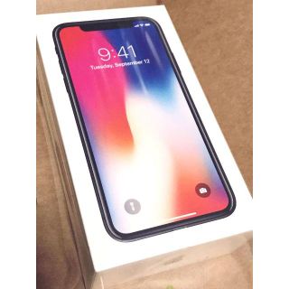 アップル(Apple)の現品手元あり即発送可 iPhone X 256GB SIMフリー スペースグレー(スマートフォン本体)