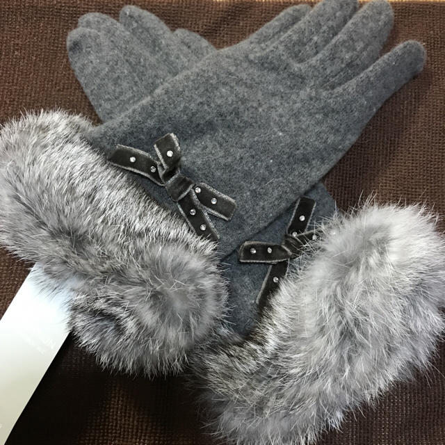 CECIL McBEE(セシルマクビー)のファー付き手袋 レディース レディースのファッション小物(手袋)の商品写真