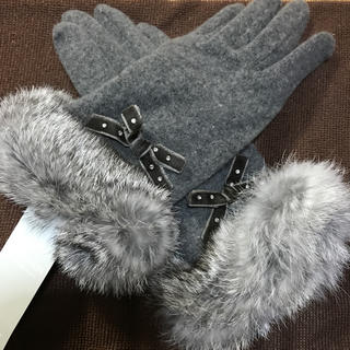 セシルマクビー(CECIL McBEE)のファー付き手袋 レディース(手袋)
