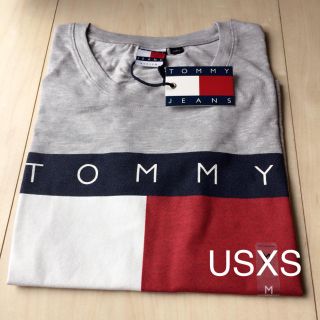 トミーヒルフィガー(TOMMY HILFIGER)の【新品未使用】tommy jeans 90sトミーロゴTシャツグレー(Tシャツ(半袖/袖なし))