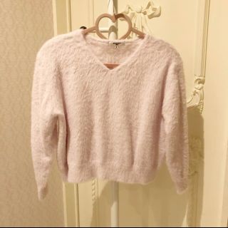 ナチュラルビューティーベーシック(NATURAL BEAUTY BASIC)の美品♡ナチュラルビューティ ベーシックのカラーシャギーニット♡ピンク(ニット/セーター)