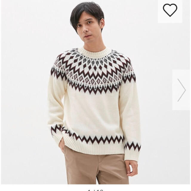 GU(ジーユー)のgu  ノルディッククルーネックセーター メンズのトップス(ニット/セーター)の商品写真