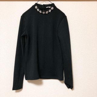 ジーユー(GU)の【♡M＆Y♡様専用】ビジューハイネックプルオーバー（長袖）(ニット/セーター)